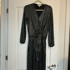 Brand new Michael Kors Plunging V-Neck Sequin Jumpsuit elegant night